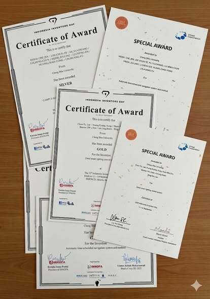 20251124 恭喜正修電競系師生團隊參加2025印尼發明日發明展,3個作品，共拿到2金1銀,2特別獎圖片