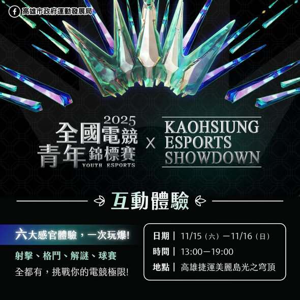 2025 全國電競青年錦標賽 × KAOHSIUNG ESPORTS SHOWDOWN 互動體驗】 六大感官全面啟動，一次玩爆高雄圖片